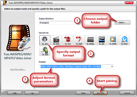 Specify Output Settings